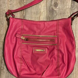 Kim Rogers Pink faux leather shoulder bag. Great pre-owned condition.